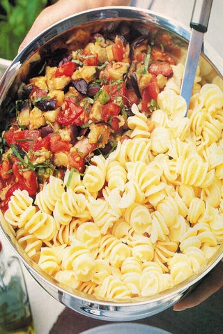 Fusilli Pasta With Aubergine Salsa