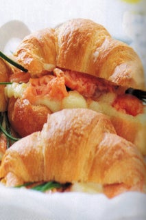 Lemon And Chive Salmon Croissants