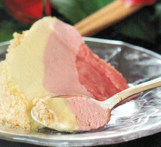 Raspberry And Vanilla Christmas Ice Cream With Raspberry Sorbet