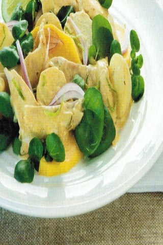 Warm Korma Chicken Salad