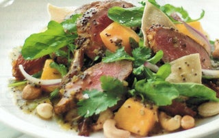 Salad Of Sweet Curried Lamb With Black Mustard Seed Dressing