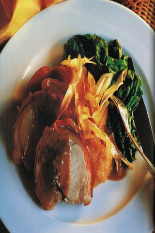 Roast Pork With Pecan And Pineapple Stuffing