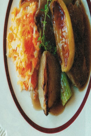 Lamb stew with cider and apples
