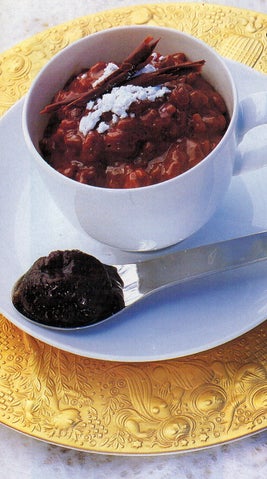 Chocolate Risotto With Rum And Tea-soaked Prunes