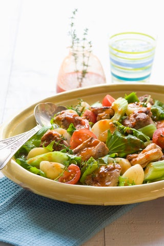 Warm Creole chicken salad