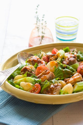 Warm Creole chicken salad