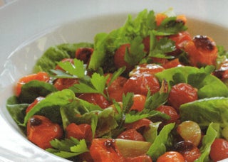 Chargrilled cherry tomato salad