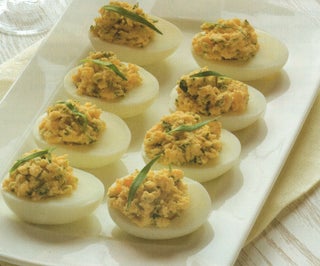 Tarragon-stuffed eggs