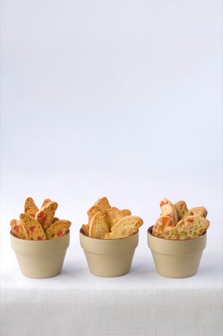 Strawberry liqueur biscotti