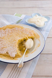Fruit sponge pudding
