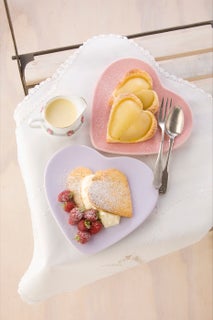 Pear and ginger hearts