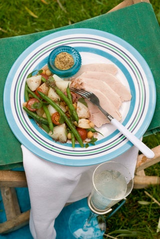 Autumn potato salad with sweet and sour sumac dressing