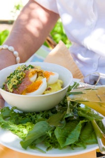 Kumara and smoked fish bake