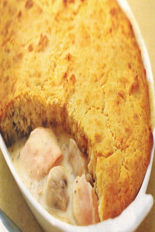 Salmon Under A Savoury Muffin Crust
