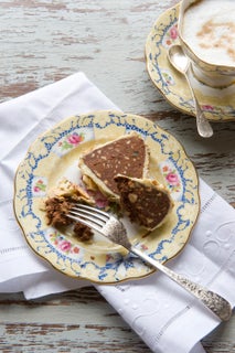 Chocolate, nut and orange slice