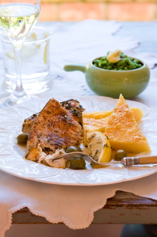 Baked fish steaks