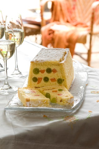 Fruit and almond terrine