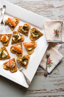 Lemon creme fraiche and smoked oysters