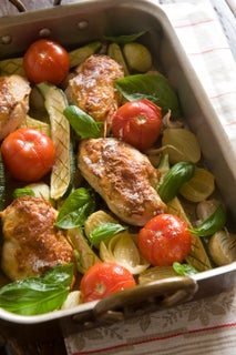 Tomato and chicken bake