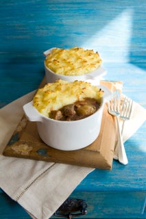 Family beef potato-topped casserole