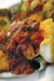 Polenta Crusted Fish Fillets With Grilled Summer Vegetables