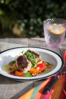 Pancetta-wrapped spiced venison