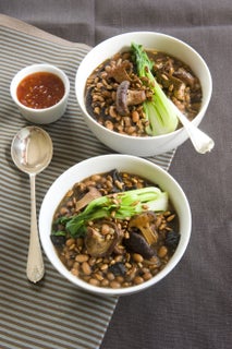 Char siu beans with mushrooms