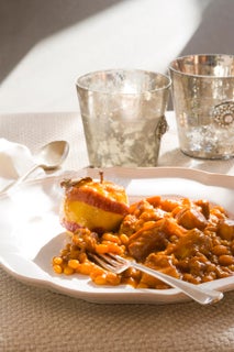 Sweet mustard baked apples