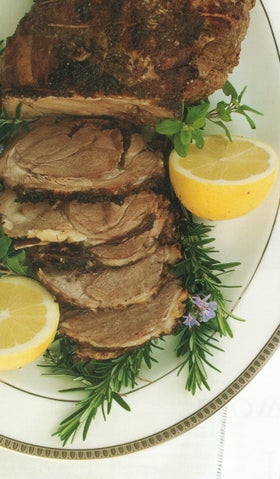 Roast lemon and oregano lamb