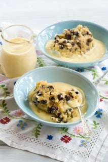 Spotted dog with custard