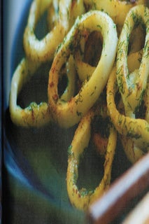 Dill and garlic calamari with Nuoc Cham