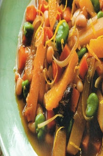 Winter vege and bean tagine