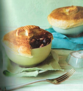 Mushroom and bean pies