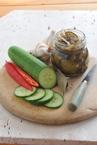 Spiced pickled cucumber