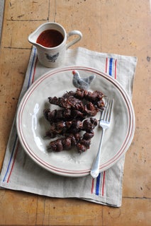 Chilli and soy venison kebabs