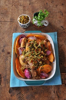 Greek-inspired roast chicken