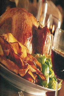 Balsamic glazed turkey with pinenut and shallot relish