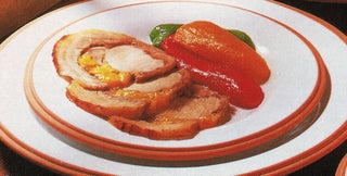 Roast pork loin with nectarines and ginger
