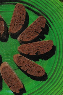 Chocolate and almond biscotti