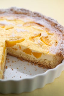 Peach and coconut slice