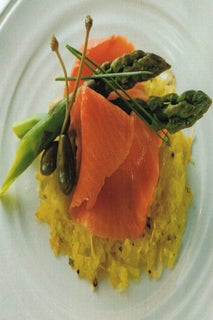 Smoked salmon and gruyere rosti
