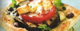 Quick aubergine and feta tarts