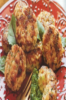 Oregano and smoked fish patties