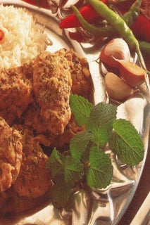 Chicken curry with mint and yoghurt