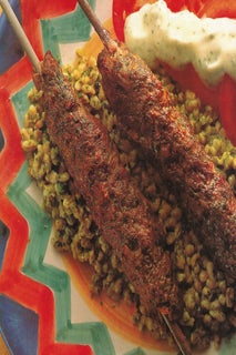 Lamb kofta with barley tabouleh and yoghurt sauce