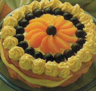 Brown sugar meringue gateau