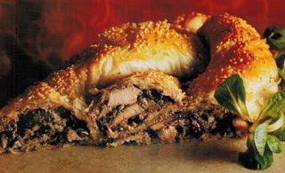 Mushroom And Smoked Chicken Plait