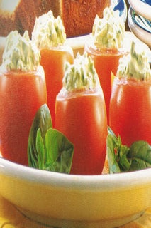 Summer tomatoes with feta and basil