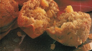 Peach and bacon muffins