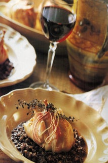 Quail With Fresh Thyme  and Puy Lentils